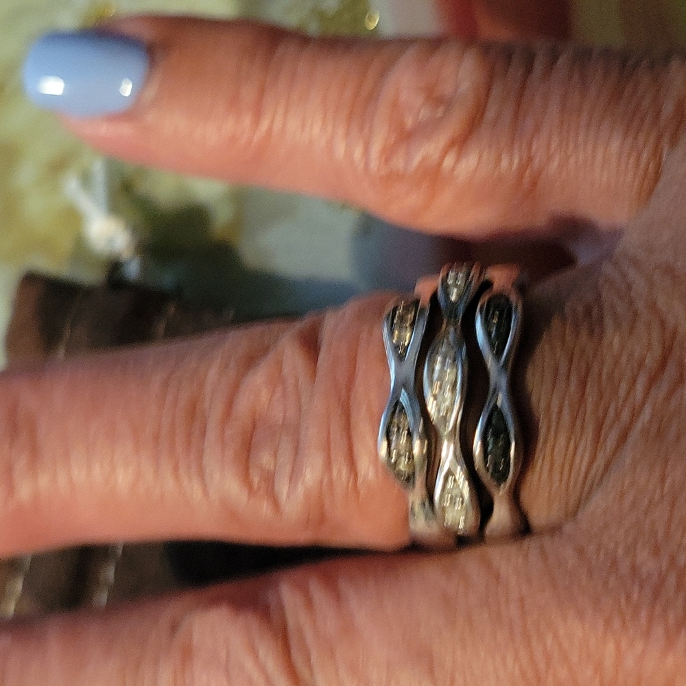 Diamond Stackable Rings - image 3